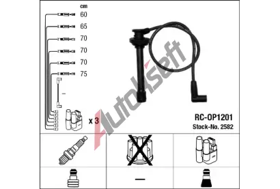 NGK Sada kabel pro zapalovn NG 2582, 2582