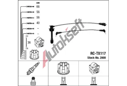 NGK Sada kabel pro zapalovn NG 2908, 2908