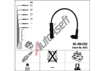 NGK Sada kabel pro zapalovn NG 4053, 4053