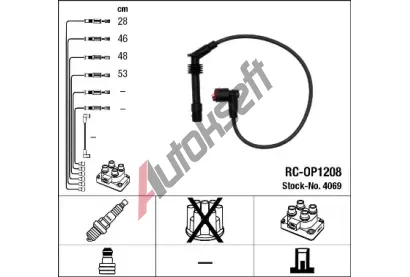 NGK Sada kabel pro zapalovn NG 4069, 4069