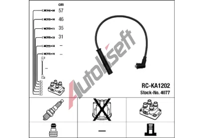 NGK Sada kabel pro zapalovn NG 4077, 4077