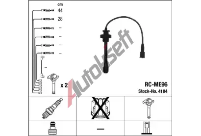 NGK Sada kabel pro zapalovn NG 4104, 4104