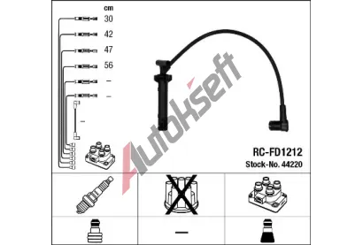 NGK Sada kabel pro zapalovn NG 44220, 44220