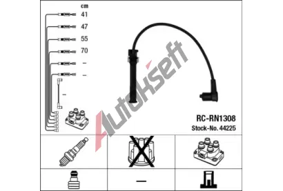 NGK Sada kabelů pro zapalování NG 44225, 44225 NGK Sada kabelů pro zapalování NG 44225, 44225
