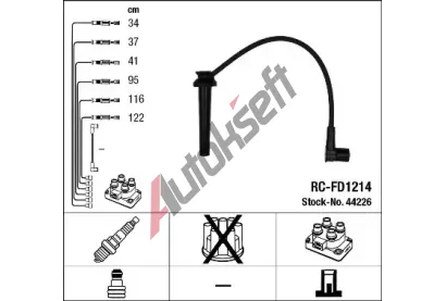 NGK Sada kabel pro zapalovn NG 44226, 44226