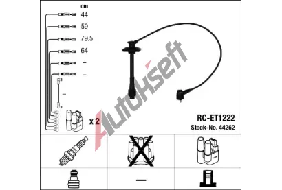 NGK Sada kabel pro zapalovn NG 44262, 44262