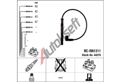 NGK Sada kabel pro zapalovn NG 44278, 44278