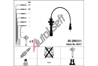 NGK Sada kabel pro zapalovn NG 44317, 44317
