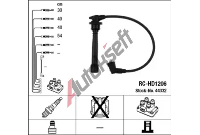 NGK Sada kabel pro zapalovn NG 44332, 44332