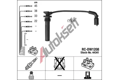 NGK Sada kabel pro zapalovn NG 44341, 44341