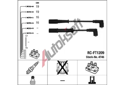 NGK Sada kabel pro zapalovn NG 4746, 4746