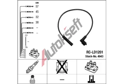 NGK Sada kabel pro zapalovn NG 4943, 4943