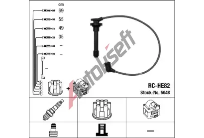 NGK Sada kabel pro zapalovn NG 5048, 5048