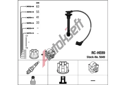 NGK Sada kabel pro zapalovn NG 5049, 5049