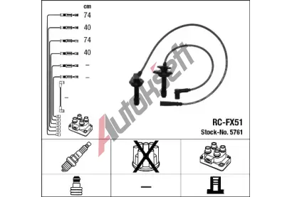 NGK Sada kabel pro zapalovn NG 5761, 5761