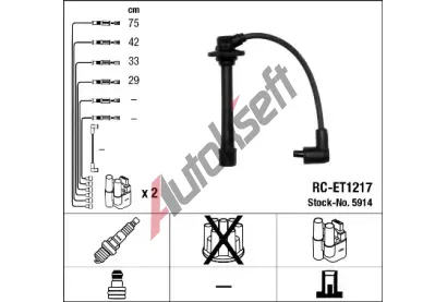 NGK Sada kabel pro zapalovn NG 5914, 5914