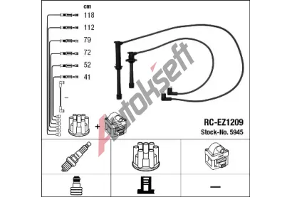 NGK Sada kabel pro zapalovn NG 5945, 5945