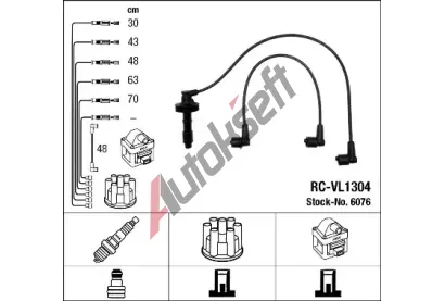 NGK Sada kabel pro zapalovn NG 6076, 6076