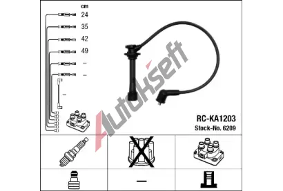 NGK Sada kabel pro zapalovn NG 6209, 6209