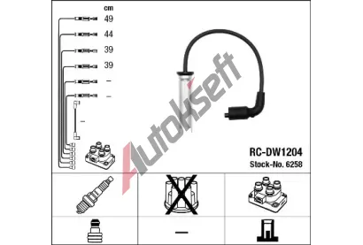 NGK Sada kabel pro zapalovn NG 6258, 6258
