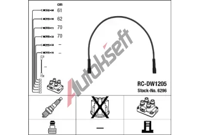 NGK Sada kabel pro zapalovn NG 6296, 6296