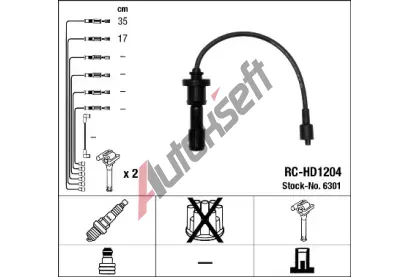 NGK Sada kabel pro zapalovn NG 6301, 6301