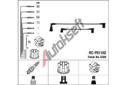 NGK Sada kabel pro zapalovn NG 6309, 6309