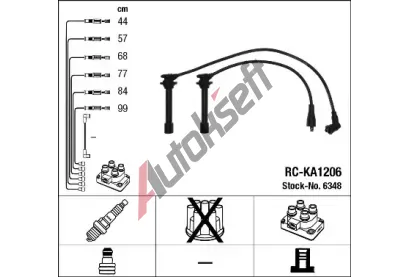 NGK Sada kabel pro zapalovn NG 6348, 6348