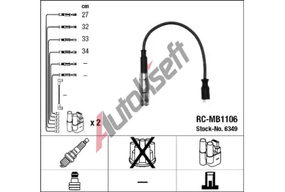 NGK Sada kabel pro zapalovn NG 6349, 6349