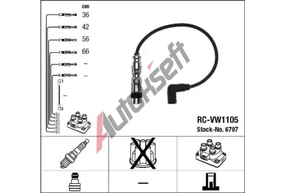 NGK Sada kabel pro zapalovn NG 6797, 6797