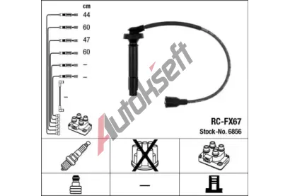 NGK Sada kabel pro zapalovn NG 6856, 6856