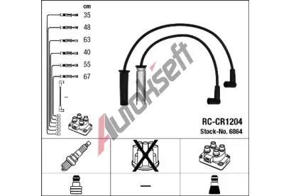 NGK Sada kabel pro zapalovn NG 6864, 6864