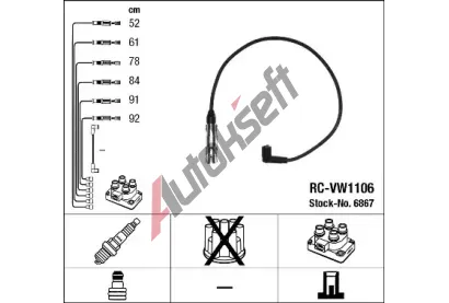 NGK Sada kabel pro zapalovn NG 6867, 6867