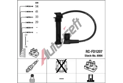 NGK Sada kabel pro zapalovn NG 6984, 6984