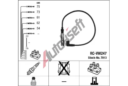 NGK Sada kabel pro zapalovn NG 7013, 7013