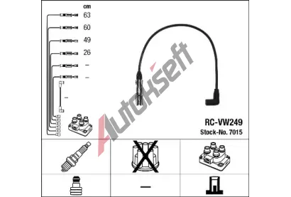 NGK Sada kabel pro zapalovn NG 7015, 7015