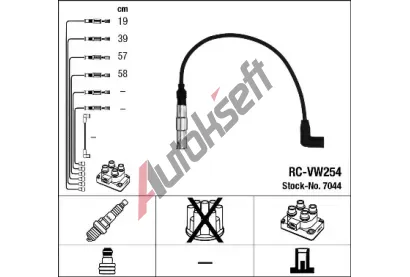 NGK Sada kabel pro zapalovn NG 7044, 7044