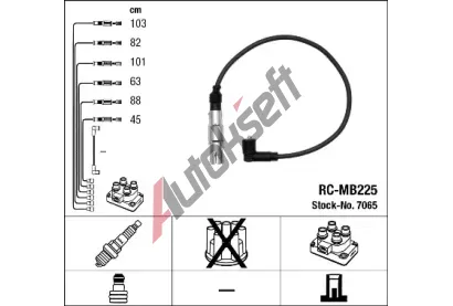 NGK Sada kabel pro zapalovn NG 7065, 7065
