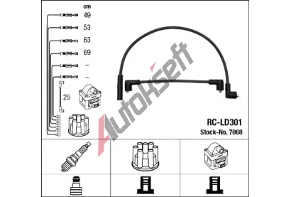 NGK Sada kabel pro zapalovn NG 7068, 7068