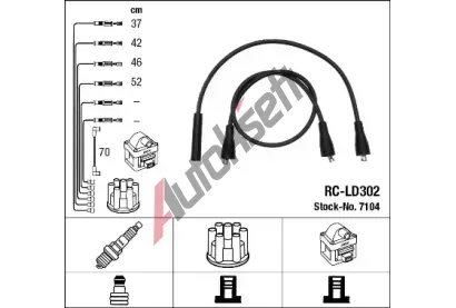 NGK Sada kabelů pro zapalování NG 7104, 7104 NGK Sada kabelů pro zapalování NG 7104, 7104