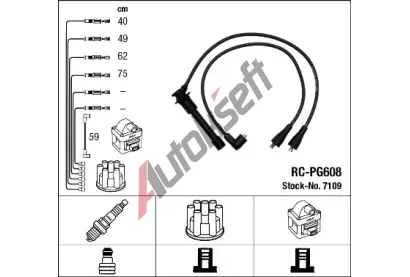 NGK Sada kabel pro zapalovn NG 7109, 7109