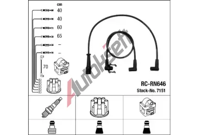 NGK Sada kabel pro zapalovn NG 7151, 7151
