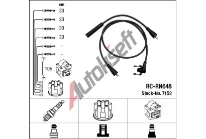 NGK Sada kabel pro zapalovn NG 7153, 7153