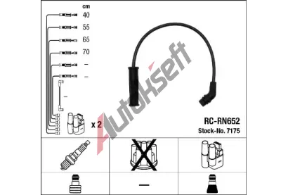 NGK Sada kabel pro zapalovn NG 7175, 7175