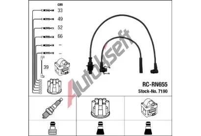 NGK Sada kabel pro zapalovn NG 7190, 7190