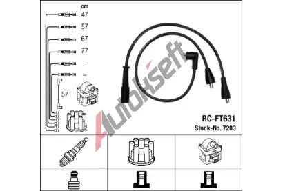 NGK Sada kabel pro zapalovn NG 7203, 7203