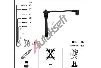 NGK Sada kabel pro zapalovn NG 7209, 7209