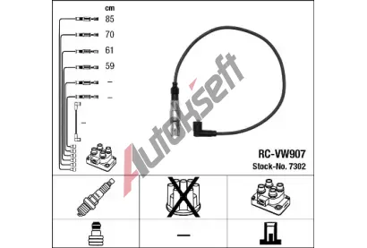 NGK Sada kabel pro zapalovn NG 7302, 7302