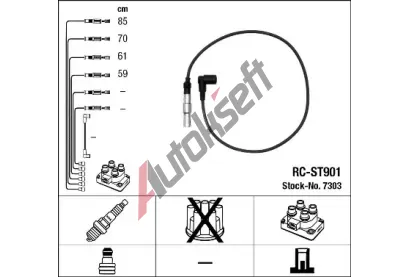 NGK Sada kabel pro zapalovn NG 7303, 7303