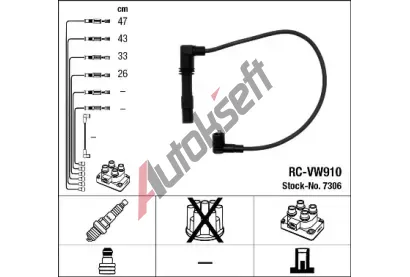 NGK Sada kabel pro zapalovn NG 7306, 7306